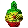 Alohawaii Clothing, Zip Hoodie Polynesian Hawaii, Polynesian Wings (Reggae) | Alohawaii.co