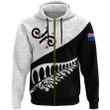 Alohawaii Clothing, Zip Hoodie New Zealand, Silver Fern Koru | Alohawaii.co