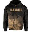 Alohawaii Clothing, Zip Hoodie Tropic Hibiscus Seal Of Hawaii, Gold | Alohawaii.co