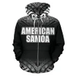 Alohawaii Clothing, Zip Hoodie American Samoa All Over Fog Black Style | Alohawaii.co