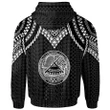 Alohawaii Clothing, Zip Hoodie American Samoa, Polynesian Armor Style Black | Alohawaii.co