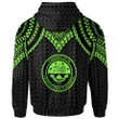 Alohawaii Clothing, Zip Hoodie Federated States Of Micronesia Custom Personalised, Polynesian Armor Style Green | Alohawaii.co