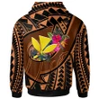 Alohawaii Clothing, Zip Hoodie Hawaii Kanaka Maoli, Polynesian Hook And Hibiscus | Alohawaii.co