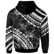 Alohawaii Clothing, Zip Hoodie Samoa, Palm Leaf Texture Black | Alohawaii.co