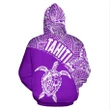 Alohawaii Clothing, Zip Hoodie Tahiti Turtle Mermaid Polynesian Purple Version | Alohawaii.co