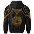 Alohawaii Clothing, Zip Hoodie American Samoa, Polynesian Armor Style Gold | Alohawaii.co