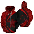 Alohawaii Clothing, Zip Hoodie Federated States of Micronesia All Over Lift Up Red | Alohawaii.co