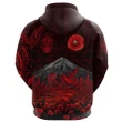 Alohawaii Clothing, Zip Hoodie Tonga Custom Personalised, Polynesian Armor Style Red | Alohawaii.co