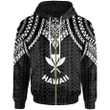 Alohawaii Clothing, Zip Hoodie Hawaii, Polynesian Armor Style Black | Alohawaii.co