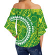 Alohawaii Clothing - Kuki Airani Nesian Style Off Shoulder Wrap Waist Top J0