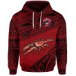 Alohawaii Fiji Clothing -  (Custom Personalised) Fiji Rewa Rugby Union Hoodie Special Version - Red NO.1, Custom Text And Number LT8