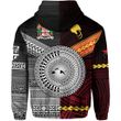 Alohawaii Fiji Clothing - (Custom Personalised) Papua New Guinea Polynesian And Fiji Tapa Together Hoodie - Black LT8
