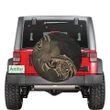 Hawaii Map Turtle Hibiscus Divise Polynesian Gold Spare Tire Cover | alohawaii.co