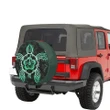 Alohawaii Accessory - Turtle Hibiscus Green Spare Tire Cover AH J1