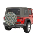 Alohawaii Accessory - Tropical Plumeria Pattern With Palm Leaves Hawaii Spare Tire Cover - AH - J4