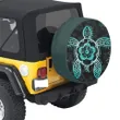 Alohawaii Accessory - Turtle Hibiscus Blue Spare Tire Cover AH J1