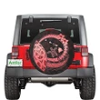 Hawaii Turtle Hibiscus Map Polynesian Red Spare Tire Cover | alohawaii.co