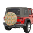 Alohawaii Accessory - Tropical Flowers Hibiscus Pink Yellow Hawaii Spare Tire Cover - AH - J4
