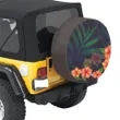 Alohawaii Accessory - Hibiscus Palm Background Spare Tire Cover AH J1