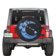 Hawaii Hibiscus Map On The Moon Blue Spare Tire Cover | alohawaii.co