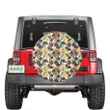 Tropical Jungle Parrots And Flamingos Pattern Hawaii Spare Tire Cover | alohawaii.co