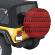 Alohawaii Accessory - Polynesian Tattoo Tribal Red Hawaii Spare Tire Cover - AH - J4