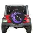 Hawaii Hibiscus Map On The Moon Violet Spare Tire Cover | alohawaii.co