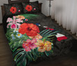 Alohawaii Bedding Set - Hawaii Map Hibiscus Quilt Bed Set - AH J0 - Alohawaii