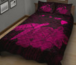 Hawaii Polynesian Hibiscus Turtle Map Quilt Bed Set - AH - Pink - J5 - Alohawaii