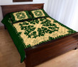 Alohawaii Quilt Bed Set - Hawaiian Quilt Pumeria Medallion Green Quilt Bed Set - AH J8 - Alohawaii