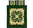 Alohawaii Quilt Bed Set - Hawaiian Quilt Pumeria Medallion Green Quilt Bed Set