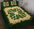 Alohawaii Quilt Bed Set - Hawaiian Quilt Pumeria Medallion Green Quilt Bed Set - AH J8 - Alohawaii