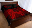 Hula Girl Hibiscus Map Quilt Bed Set - Red - AH J4 - Alohawaii