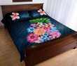 Pineapple Hibiscus Pattern Quilt Bed Set - AH - J1 - Alohawaii