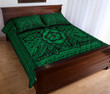 Hawaii Polyensian Turtle Quilt Bed Set Green - AH - J7 - Alohawaii