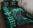Alohawaii Home Set - Quilt Bed Set Hawaii Map Kanaka Polynesian Hula Girl Turquoise | Alohawaii.co