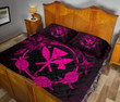 Hawaii Kanaka Turtle Hibiscus Polynesian Quilt Bed Set - Anthea Style Pink - AH - J4 - Alohawaii