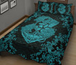 Hawaii Anchor Hibiscus Flower Vintage Quilt Bed Set - AH - Blue - J5 - Alohawaii