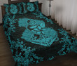 Hawaii Anchor Hibiscus Flower Vintage Quilt Bed Set - AH - Blue - J5 - Alohawaii