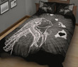 Hula Girl Hibiscus Map Quilt Bed Set - White - AH J4 - Alohawaii