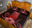 Hawaii Polynesian Pineapple Hibiscus Quilt Bed Set - Zela Style Red - AH - J4 - Alohawaii