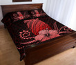 Hawaii Polynesian Pineapple Hibiscus Quilt Bed Set - Zela Style Red - AH - J4 - Alohawaii