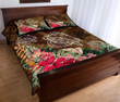 Alohawaii Home Set - Kanaka Turtle Tropical Knit Background Quilt Bed Set - AH J8