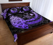 Hawaii Hibiscus Map Polynesian Quilt Bed Set Purple - AH - J7 - Alohawaii
