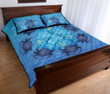 Hawaii Turtle Hibiscus Blue Quilt Bed Set - AH - J4 - Alohawaii