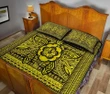 Hawaii Polyensian Turtle Quilt Bed Set Yellow - AH - J7 - Alohawaii