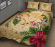 Alohawaii Quilt Bed Set - Kanaka Maoli Quilt Bed Set Strong Pattern Hibiscus Plumeria AH J1 - Alohawaii