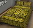 Hawaii Polyensian Turtle Quilt Bed Set Yellow - AH - J7 - Alohawaii