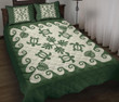 Hawaiian Quilt Bed Set Turtle Pattern - Green - AH - J2 - Alohawaii