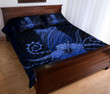 Alohawaii Home Set - Quilt Bed Set Hawaii Polynesian Pineapple Hibiscus Zela Style Blue J4